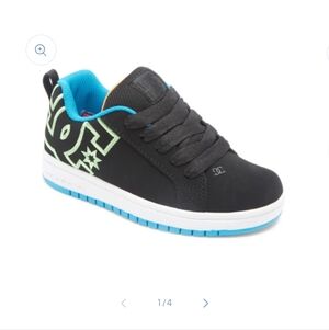NWOT DC Kids Black and Blue Sneakers